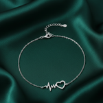 Load image into Gallery viewer, Madhuban Heart 925 Sterling Silver Anklets with Adjustable Length