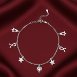Load image into Gallery viewer, Madhuban Temptation 925 Sterling Silver Anklets with Adjustable Length