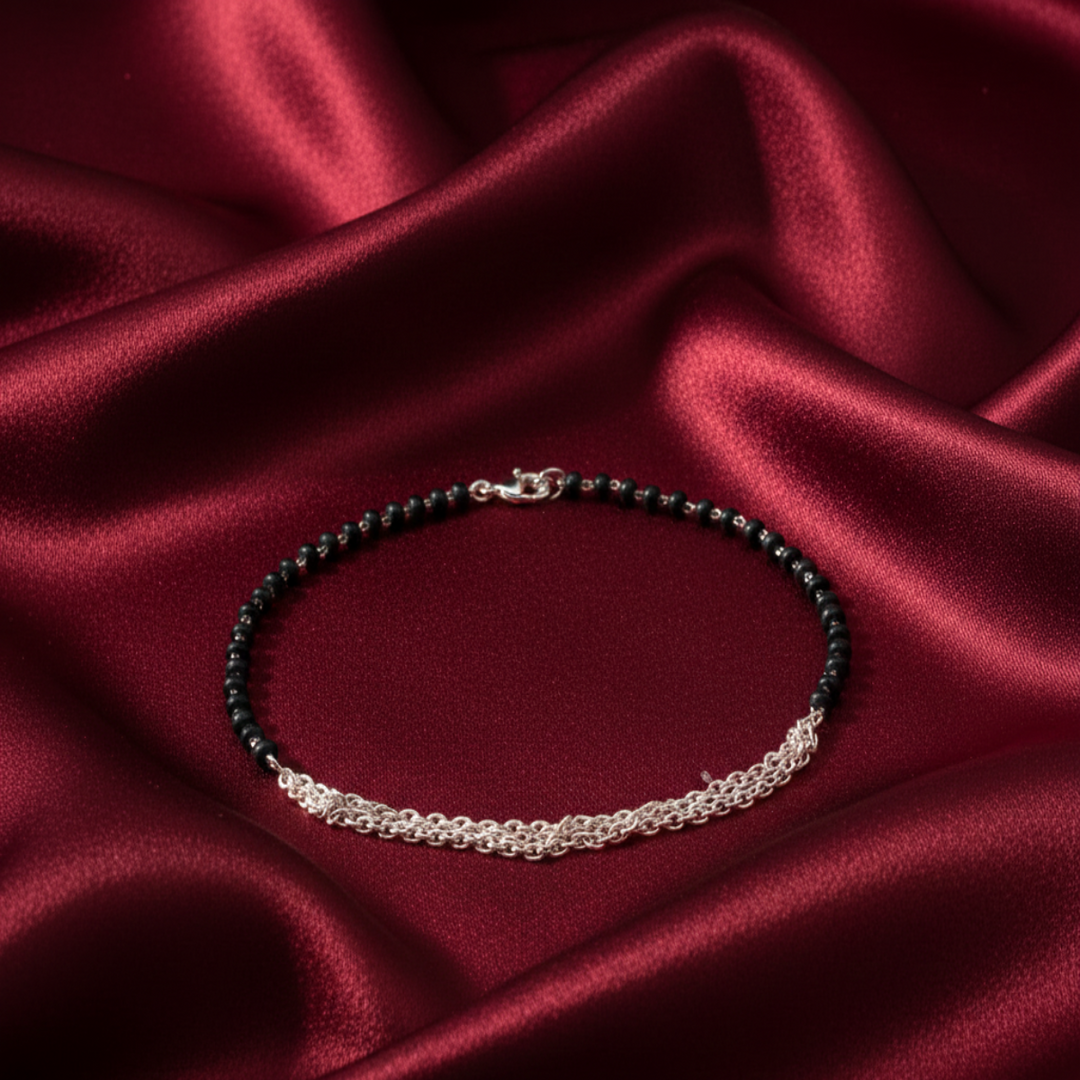 Madhuban 925 Sterling Silver Anklets with Adjustable Length