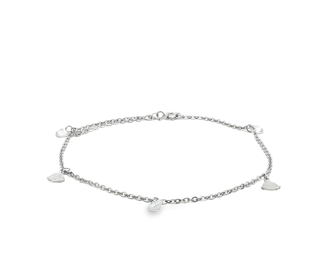 Madhuban 925 Sterling Silver Anklets with Adjustable Length