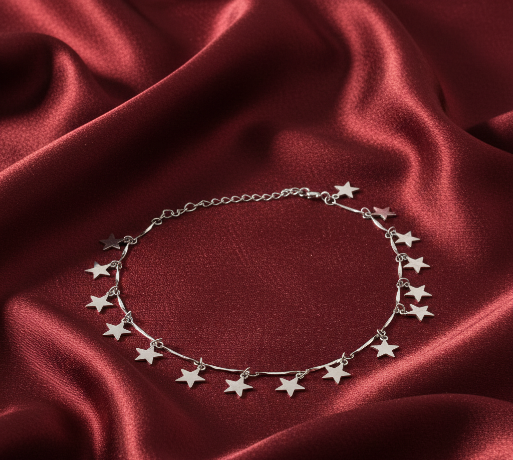 Madhuban 925 Sterling Silver Anklets with Adjustable Length