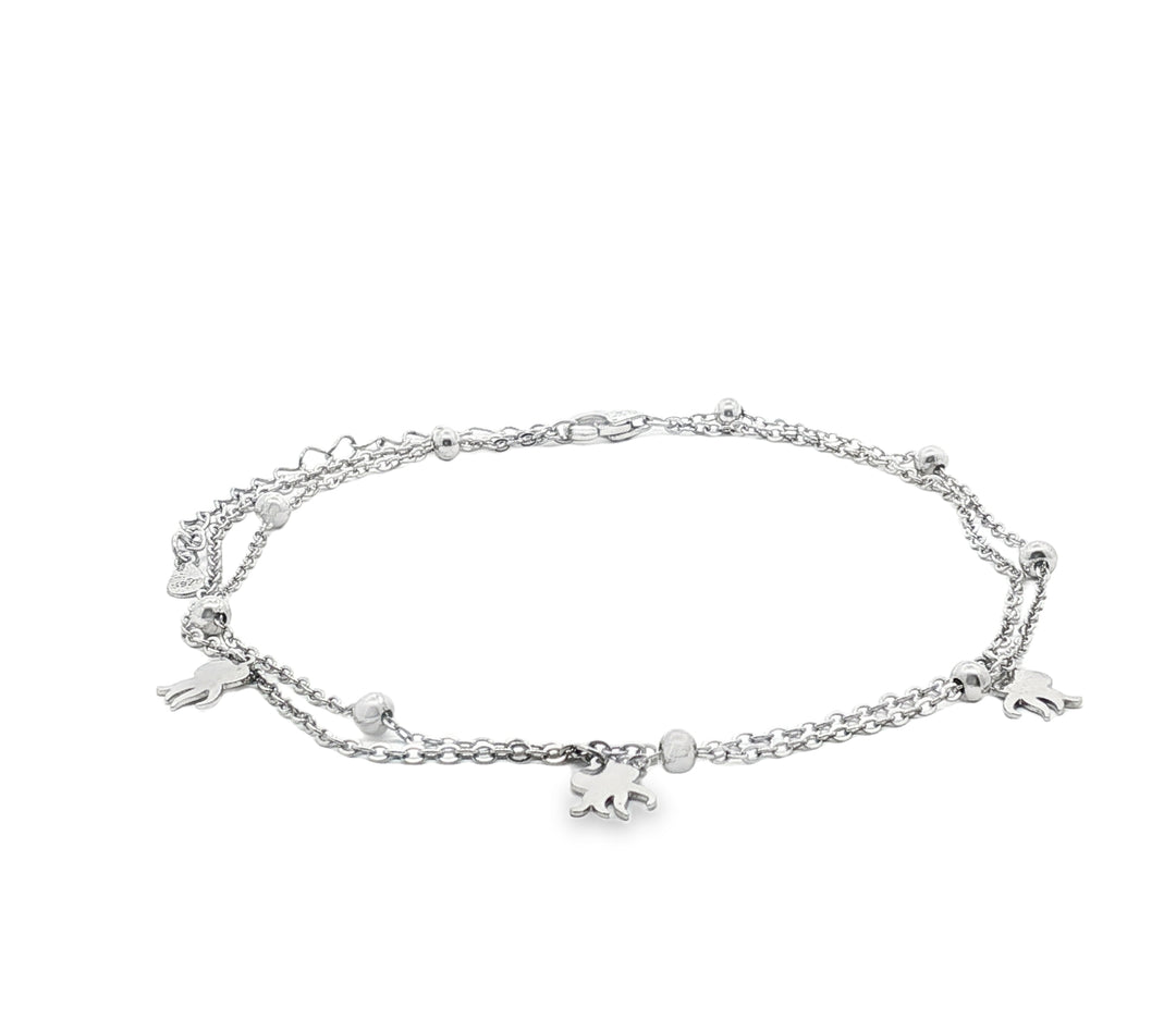 Madhuban 925 Sterling Silver Anklets with Adjustable Length