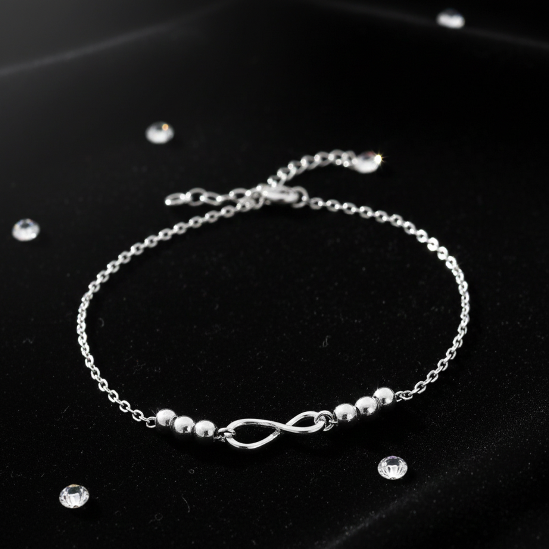 Madhuban 925 Sterling Silver Anklets with Adjustable Length