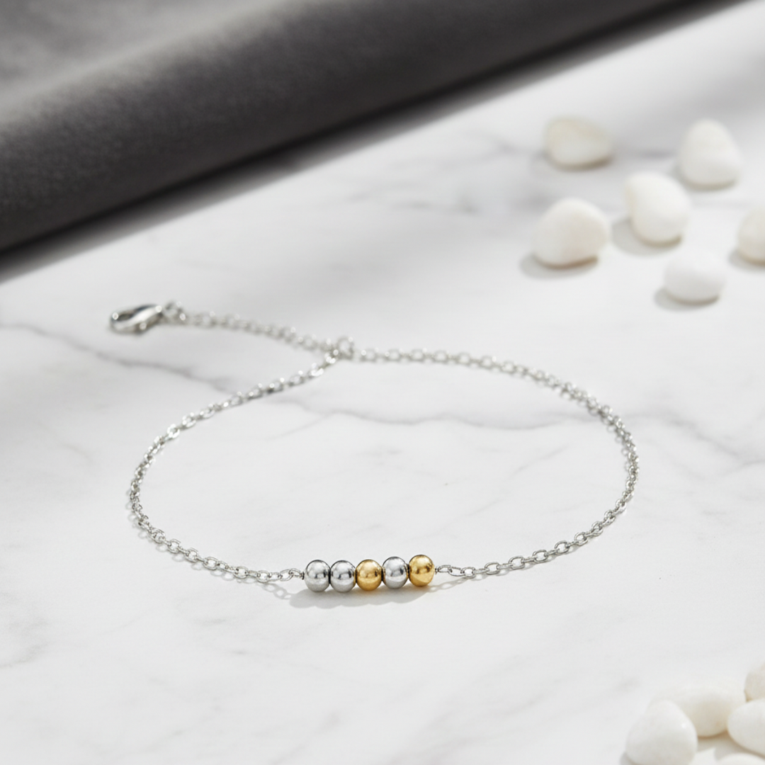 Madhuban 925 Sterling Silver Anklets with Adjustable Length