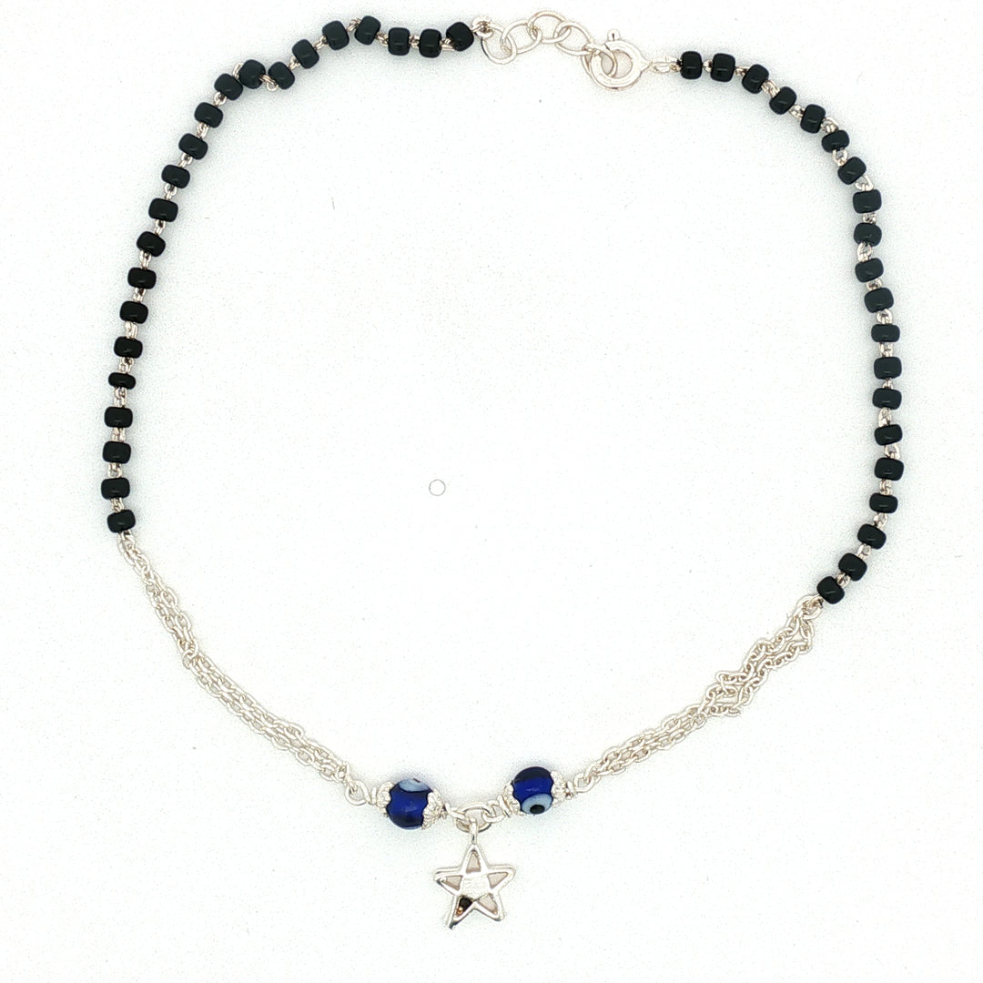 Madhuban 925 Sterling Silver Anklets with Adjustable Length