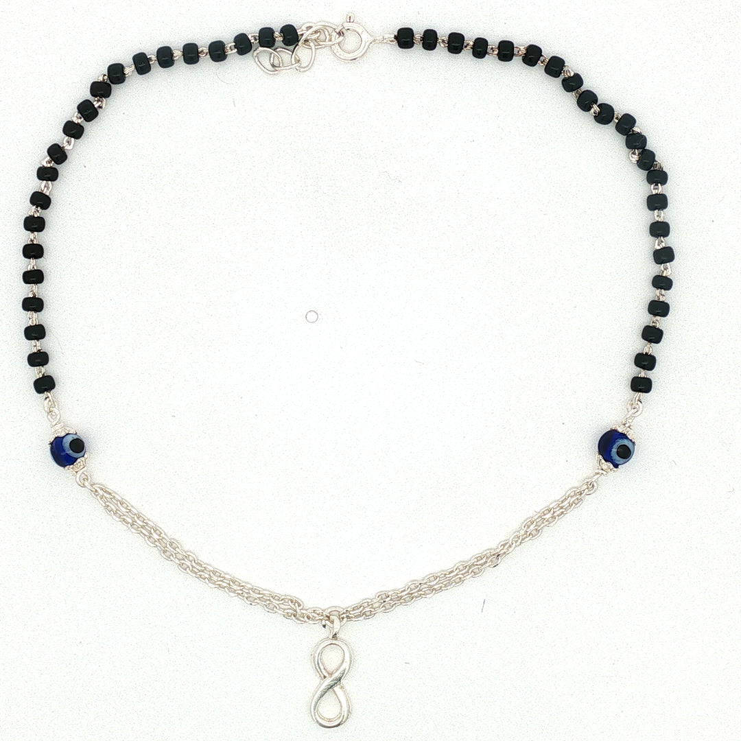 Madhuban 925 Sterling Silver Anklets with Adjustable Length