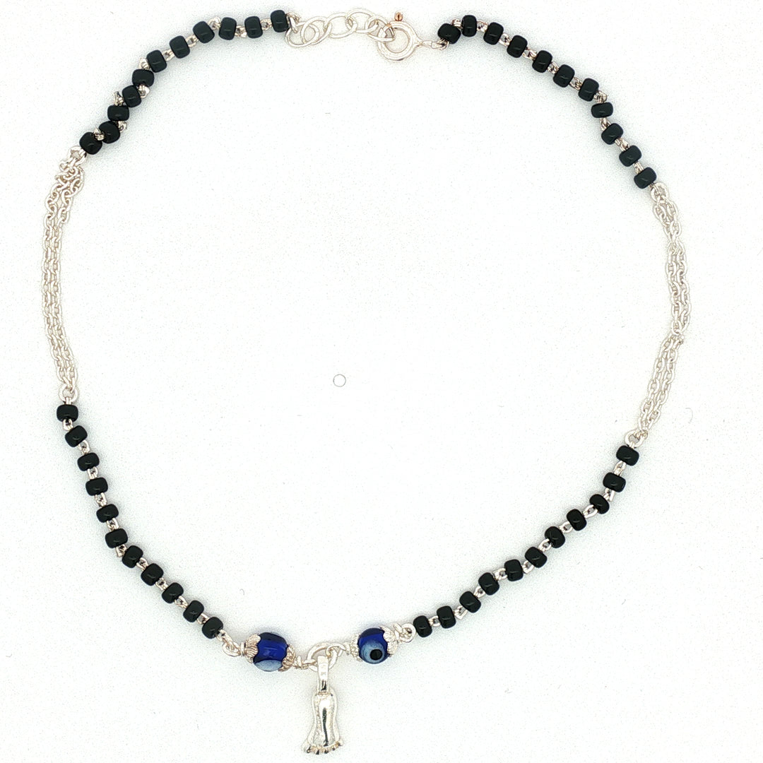 Premium Evil Eye Anklet for Women in 925 Silver