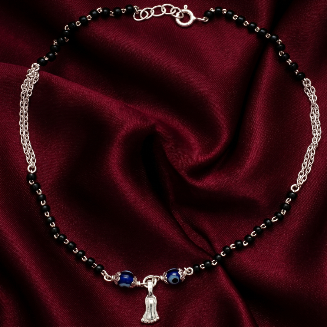 Premium Evil Eye Anklet for Women in 925 Silver
