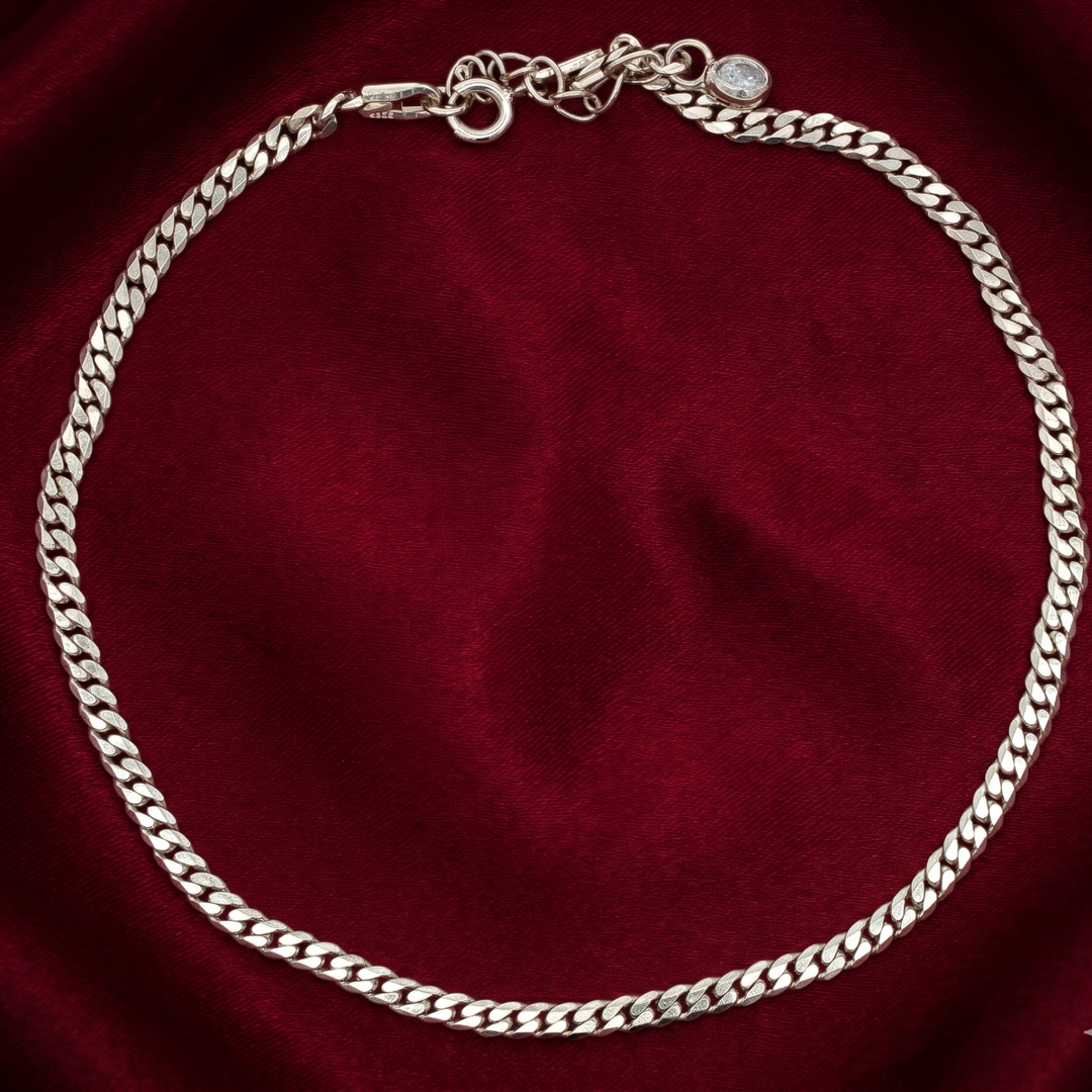Luxury 925 Sterling Silver Anklets with Adjustable Length