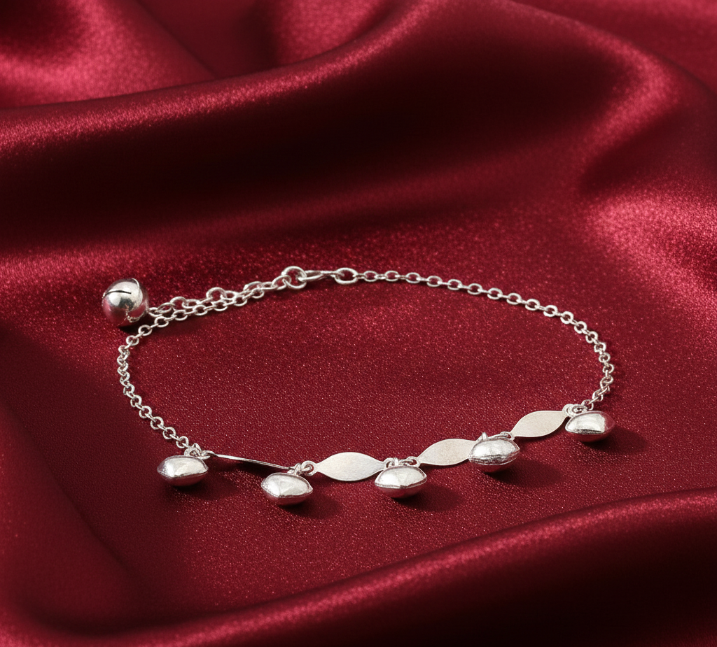 925 Sterling Silver Anklets with Adjustable Length