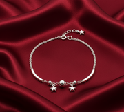 925 Sterling Silver Anklets with Adjustable Length