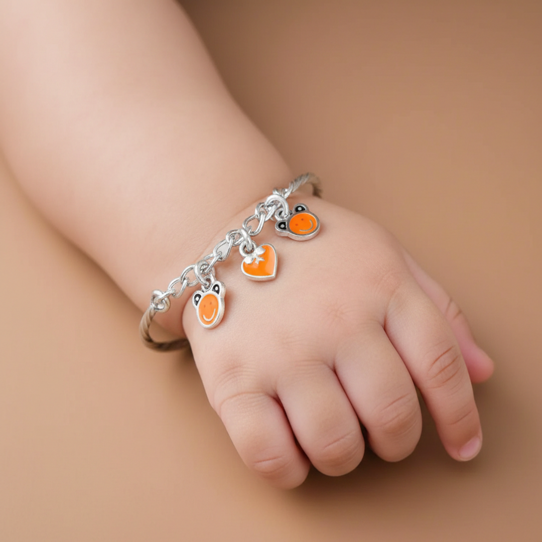 One Pair Bloom Kids 925 Silver Bracelet (Age group: Newborn to 3 years)