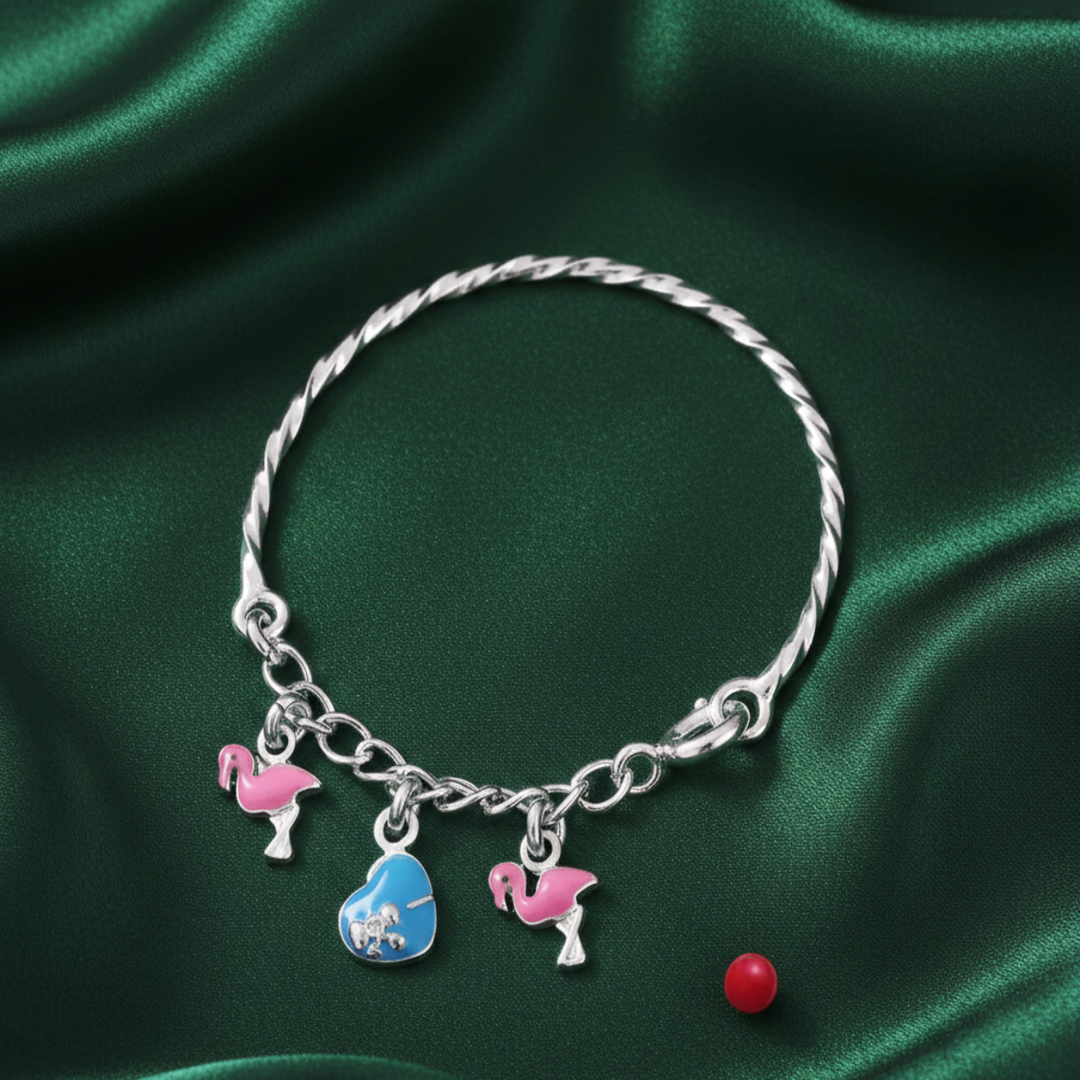 One Pair Bloom Kids 925 Silver Bracelet (For: Newborns to 3 years)