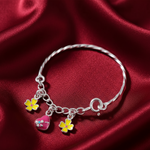 Load image into Gallery viewer, One Pair Bloom Kids 925 Silver Bracelet (For: Newborns to 3 years)