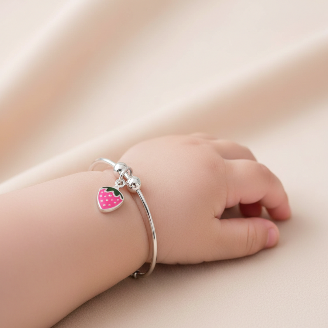 One Pair Bloom Kids 925 Silver Bracelet (Age group: Newborn to 3 years)