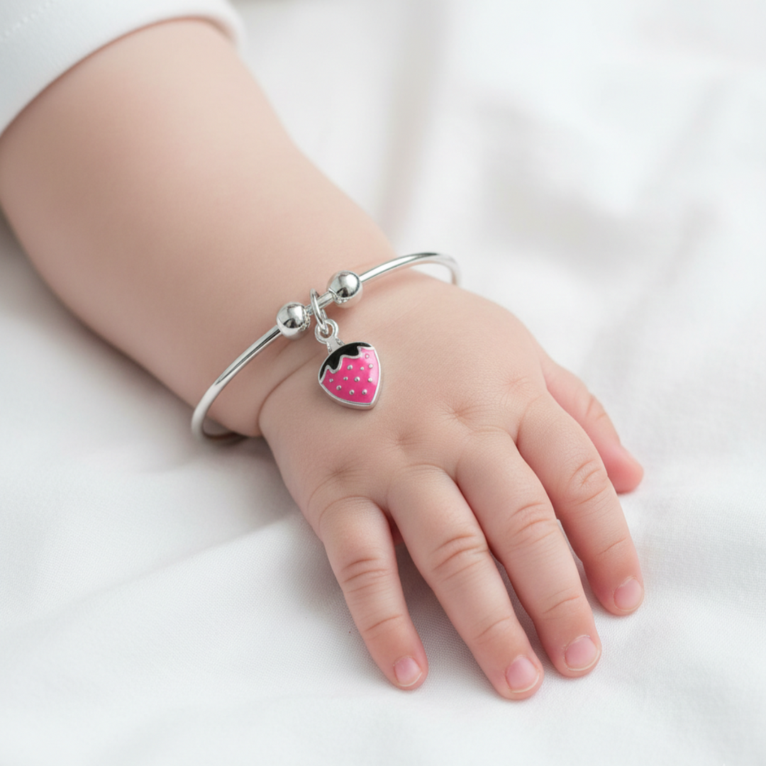 One Pair Bloom Kids 925 Silver Bracelet (Age group: Newborn to 3 years)