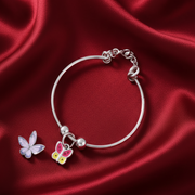 One Pair Bloom Kids 925 Silver Bracelet (Age group: Newborn to 3 years)