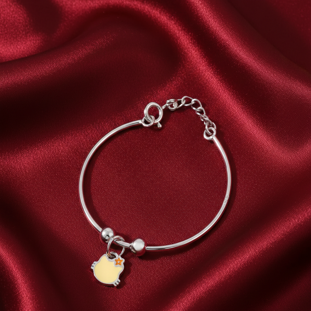 One Pair Bloom Kids 925 Silver Bracelet (Age group: Newborn to 3 years)