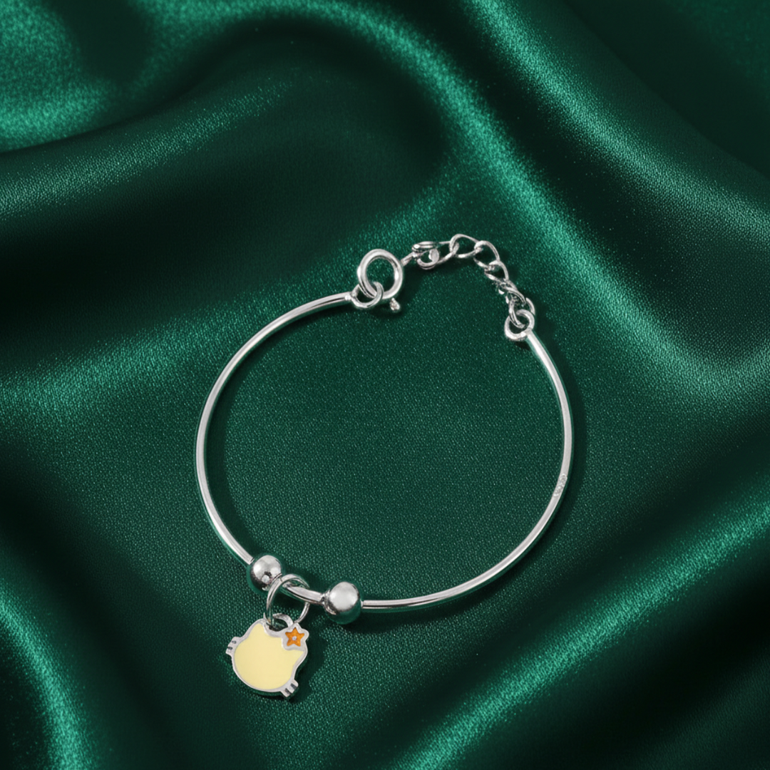 One Pair Bloom Kids 925 Silver Bracelet (Age group: Newborn to 3 years)