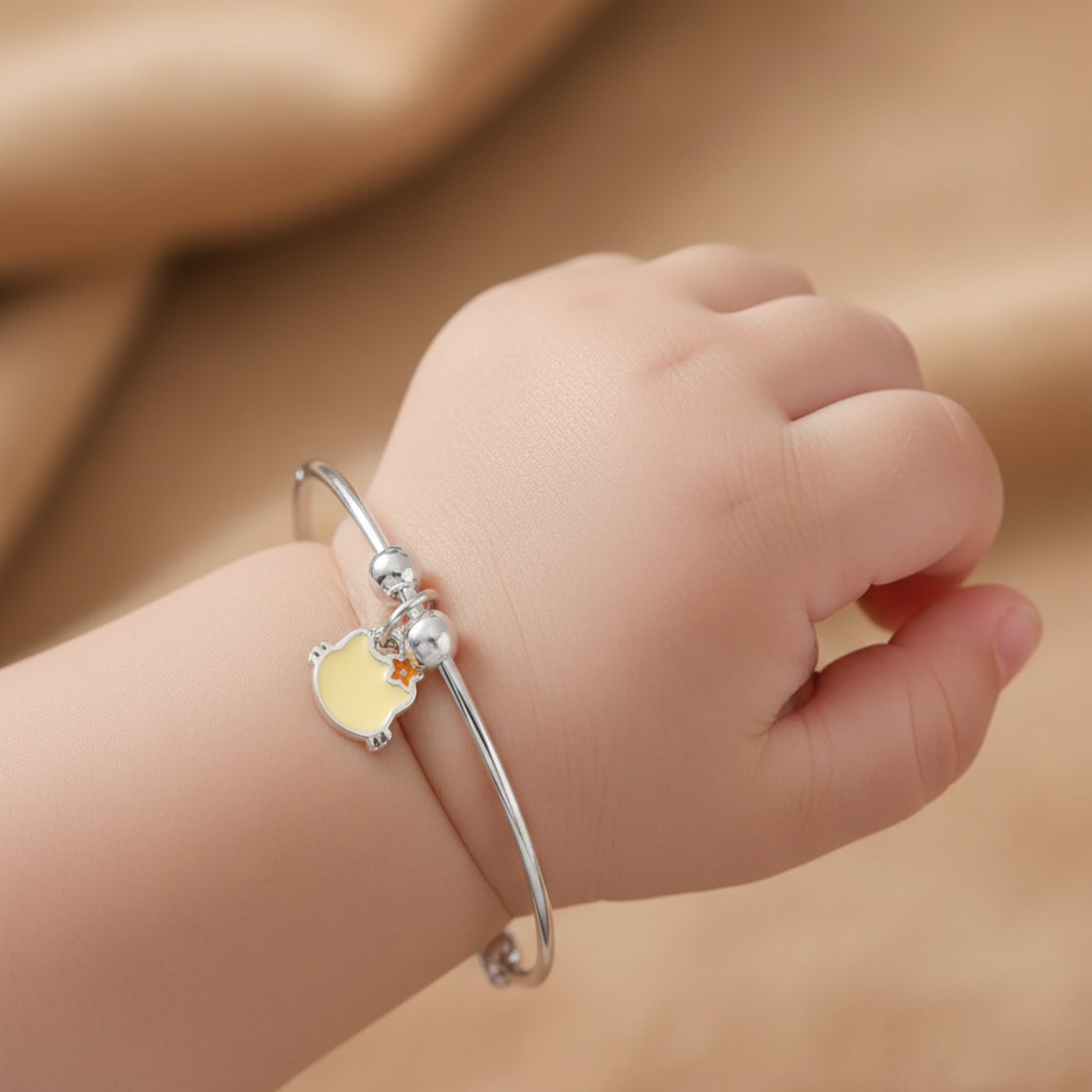 One Pair Bloom Kids 925 Silver Bracelet (Age group: Newborn to 3 years)