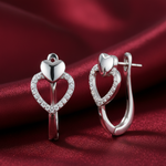 Load image into Gallery viewer, Heart Huggies Bali 925 Sterling Silver Earrings