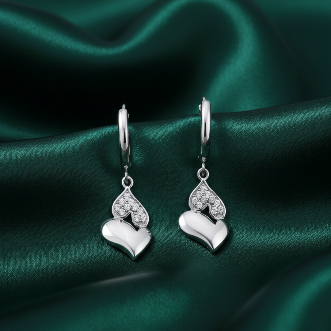 Love duo 925 Silver Bali Earring