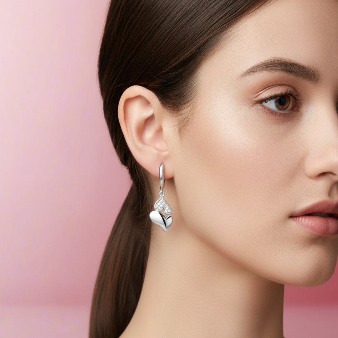 Love duo 925 Silver Bali Earring