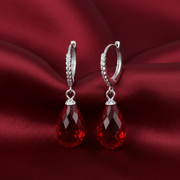 Red Jhumka Bali 925 Silver Earrings