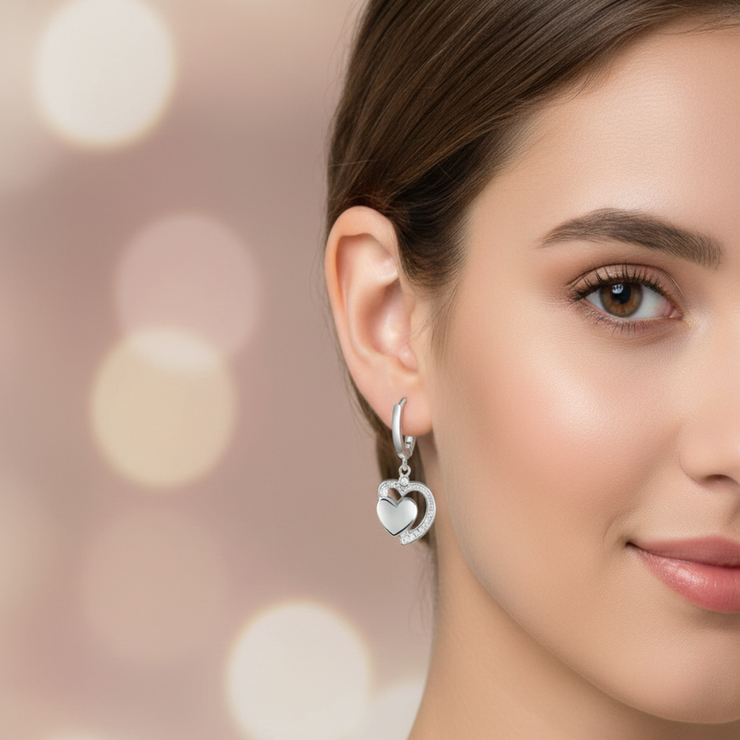 Heart Bali 925 Silver Earrings