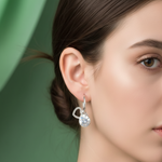Load image into Gallery viewer, Heart Huggies Solitaire Bali 925 Sterling Silver Earrings