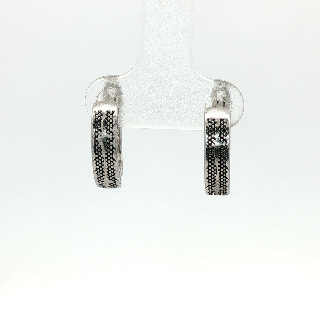 Chic 925 Silver Hoop Earrings with Brilliant Cut CZ Drop