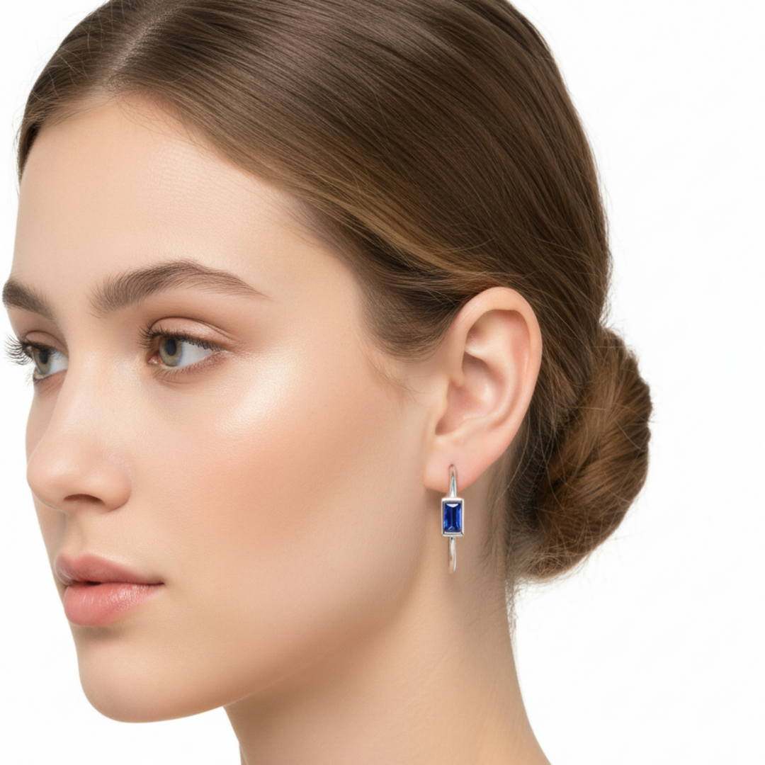 Mohini Blue Bali 925 Sterling Silver Earrings