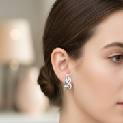 Leafy Stud 925 Silver Earrings