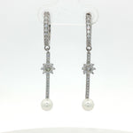 Load image into Gallery viewer, Stylish 925 Sterling Silver Pearl Hoop Earrings For Women
