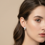 Load image into Gallery viewer, Mridali 925 Pure Sterling Silver Rhodium-Plated Earrings
