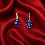Load image into Gallery viewer, 925 Pure Sterling Silver Rhodium-Plated Contemporary Evil Eye Earring