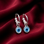 Load image into Gallery viewer, 925 Pure Sterling Silver Rhodium-Plated Contemporary Evil Eye Earring