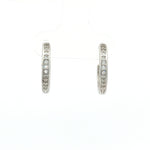 Load image into Gallery viewer, Elegant 925 Silver Hoop Earrings with Sparkling Stones