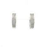 Load image into Gallery viewer, 925 Sterling Silver Diamond-Style Drop Hoop Earrings