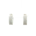 Load image into Gallery viewer, 925 Sterling Silver Diamond-Style Drop Hoop Earrings