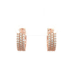 Load image into Gallery viewer, 925 Sterling Silver Diamond-Style Drop Hoop Earrings