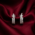 Load image into Gallery viewer, Trendy 925 Silver Hoop Earrings with Sparkling For Women