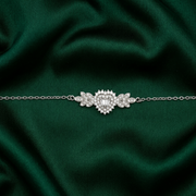 Heart Shape 925 Sterling Silver Bracelet With Adjustable Length