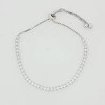 Load image into Gallery viewer, Full Eternity Tennis 925 Silver Bracelet Adjustable Length
