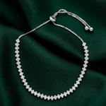 Load image into Gallery viewer, Full Eternity Tennis 925 Silver Bracelet Adjustable Length