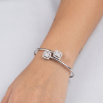 Load image into Gallery viewer, Elegant 925 Sterling Silver Openable Free-Size Bracelet for Women