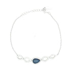 Load image into Gallery viewer, Elegant Pear-Shaped 925 Sterling Silver Adjustable Bracelet for Women 7 Inch