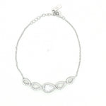 Load image into Gallery viewer, Elegant Pear-Shaped 925 Sterling Silver Adjustable Bracelet for Women 7 Inch