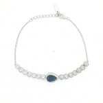 Load image into Gallery viewer, Elegant Pear-Shaped 925 Sterling Silver Adjustable Bracelet for Women 6.5 Inch