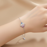 Load image into Gallery viewer, Rainbow Mule Multi Color 925 Sterling Silver Bracelet with Adjustable Length